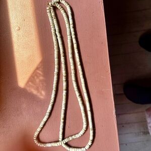 Ivory color oversized seedbead necklaces (2)